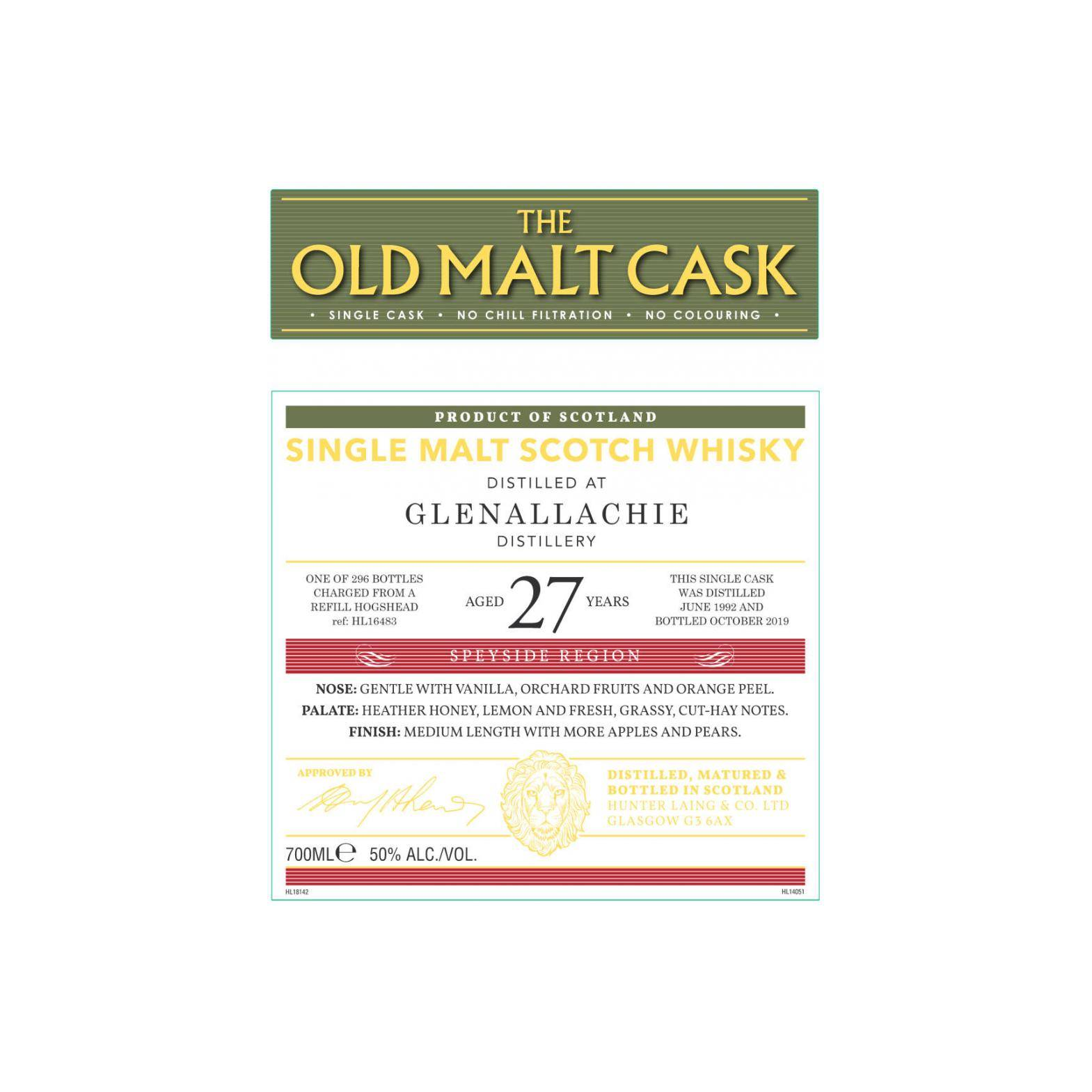 The GlenAllachie Old Malt Cask 1992 27 Years Single Malt Whisky 2