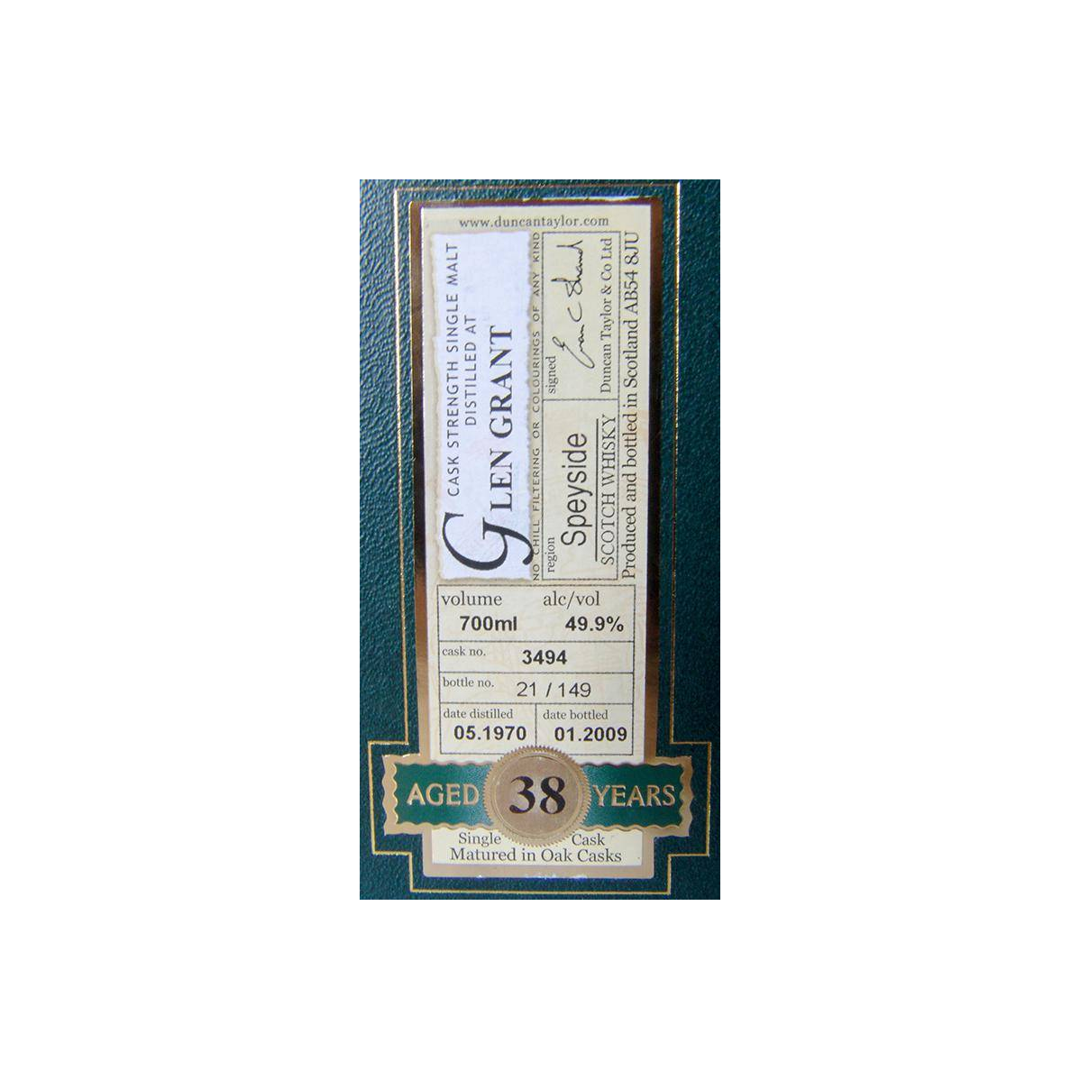 Glen Grant Rare Auld 1970 38 Years Single Malt Whisky 2