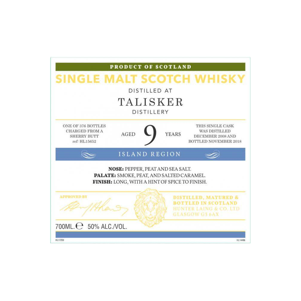 Talisker Old Malt Cask 2008 9 Years Single Malt Whisky 2