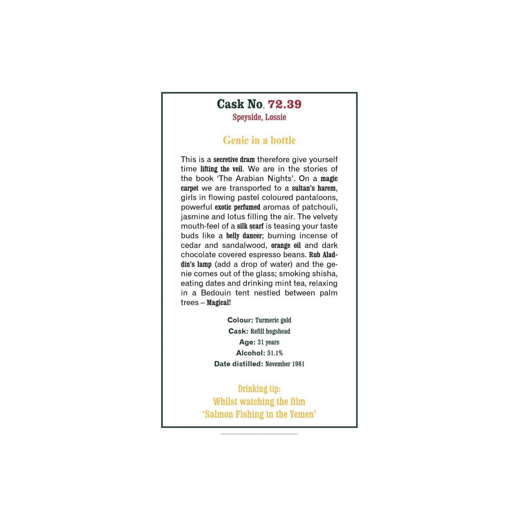 The Scotch Malt Whisky Society 1981 31 Years Single Malt Whisky