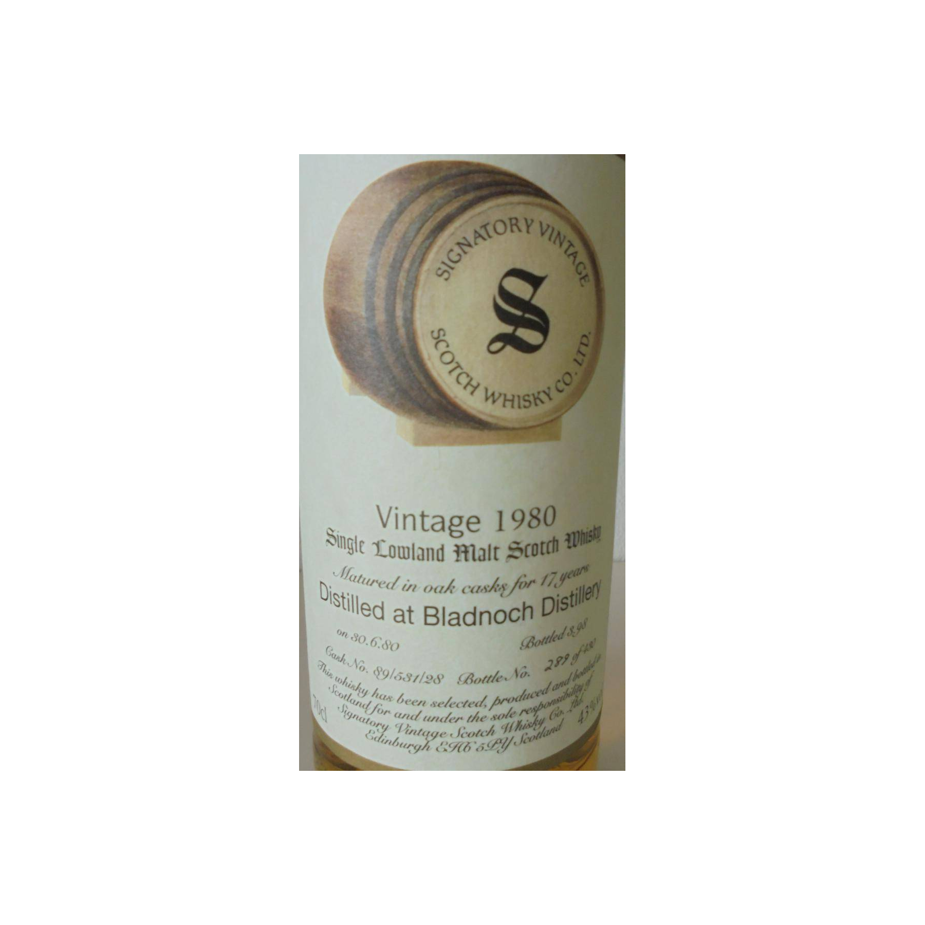 Bladnoch Vintage Collection 1980 17 Years Single Malt Whisky 3