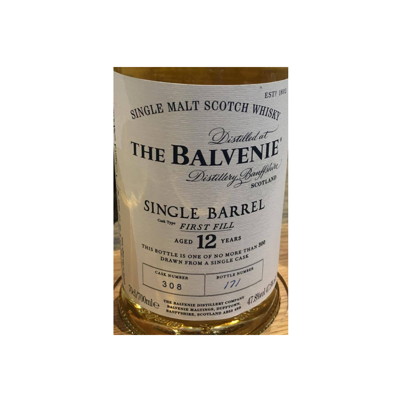 The Balvenie Single Cask 12 Years Single Malt Whisky