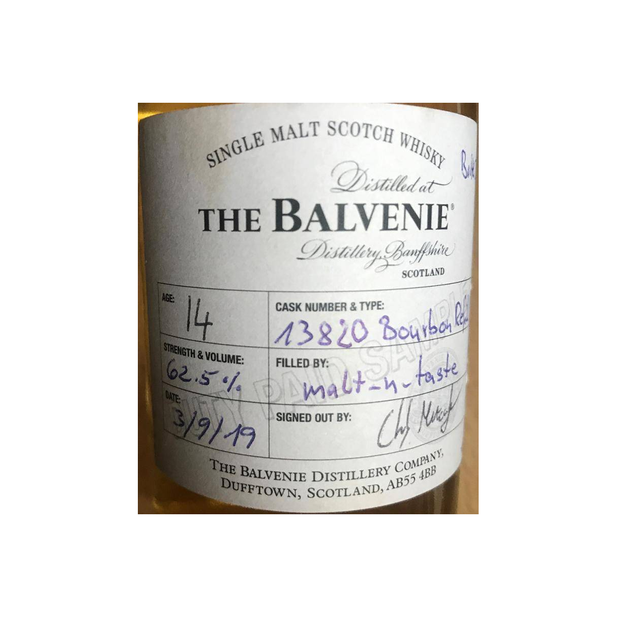 The Balvenie 14 Years Single Malt Whisky