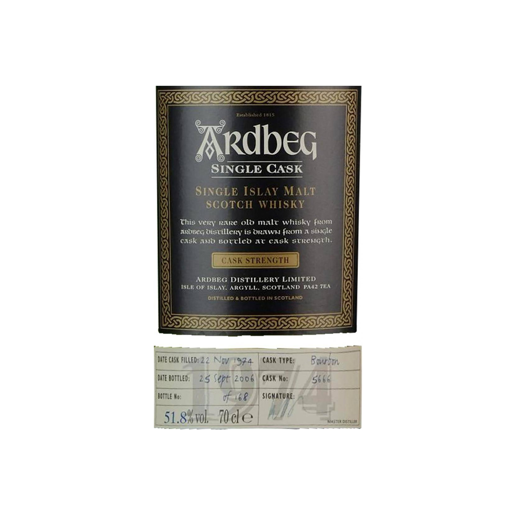 Ardbeg Single Cask 1974 31 Years Single Malt Whisky 2