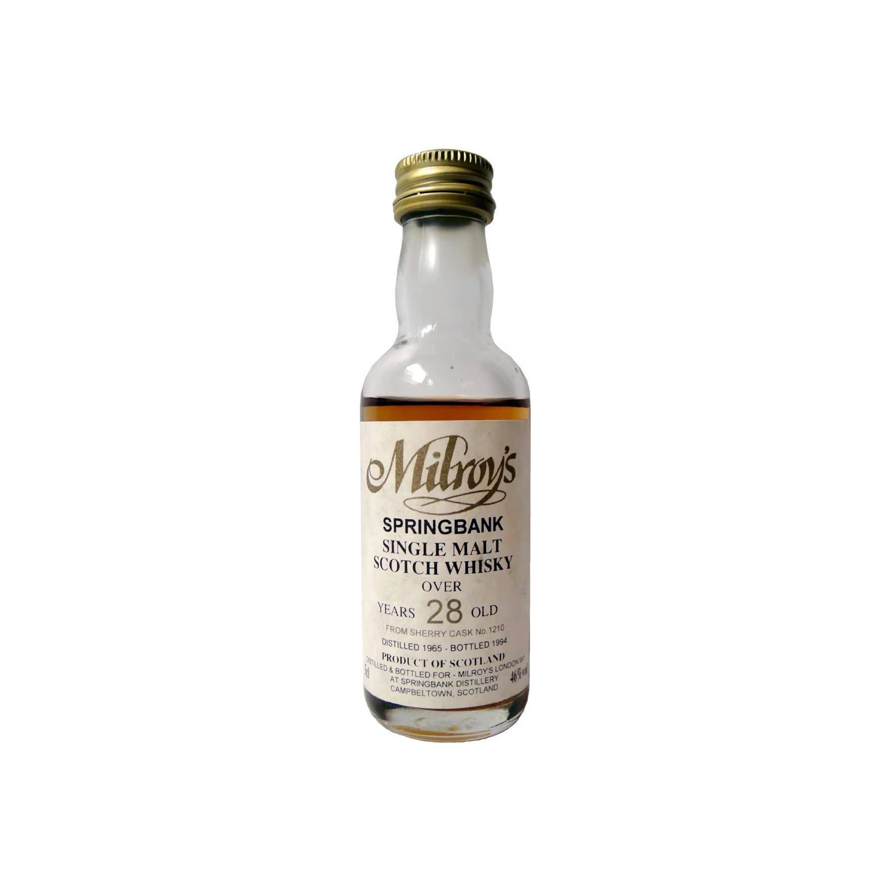 Springbank Miniature 1965 28 Years Single Malt Whisky 2