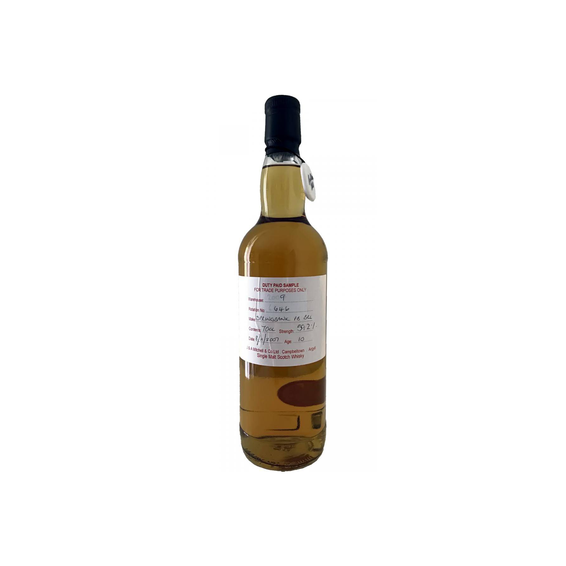 Springbank Duty Paid Sample - For Trade Purposes Only 2007 10 Years Single Malt Whisky