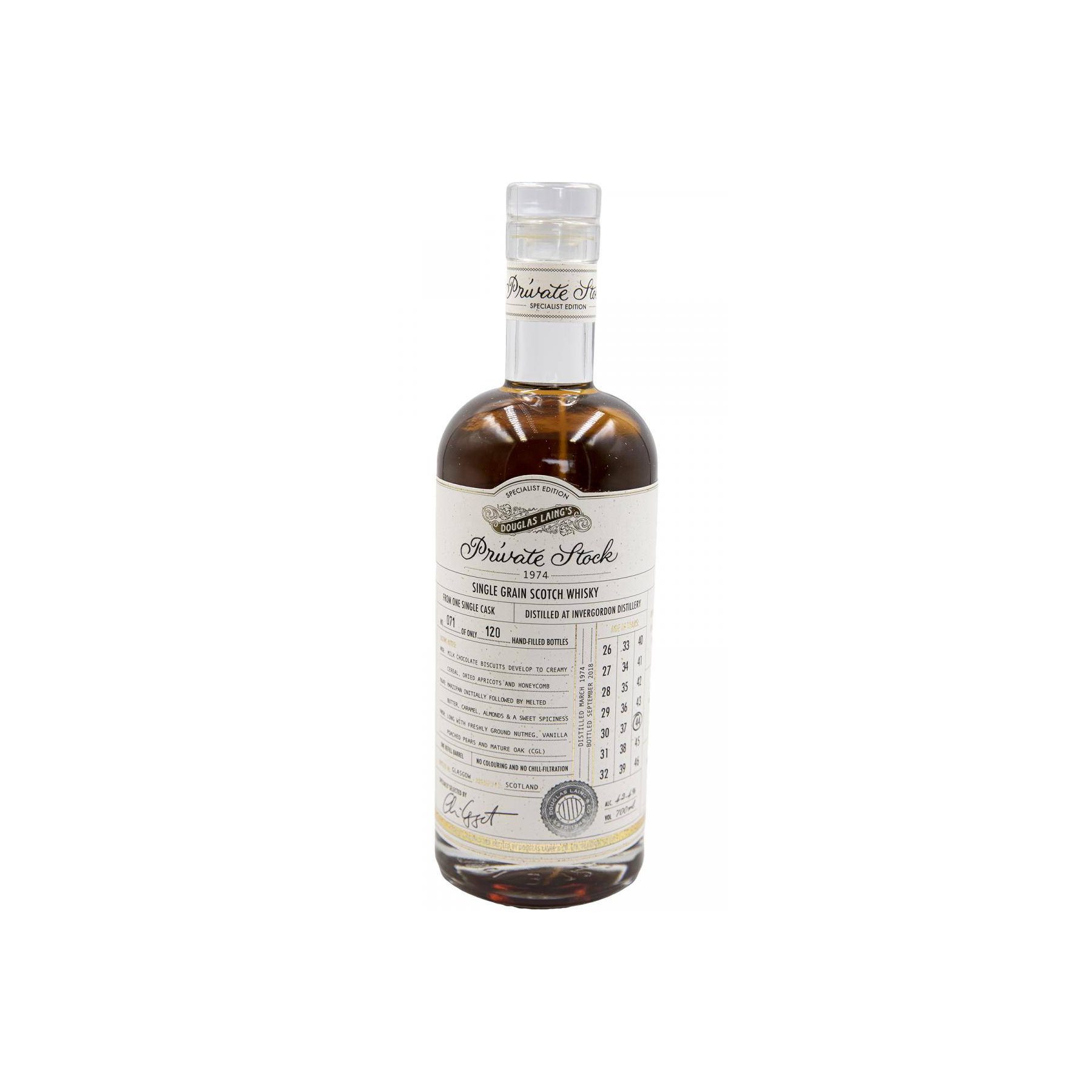 Invergordon 1974 44 Years Single Grain Whisky