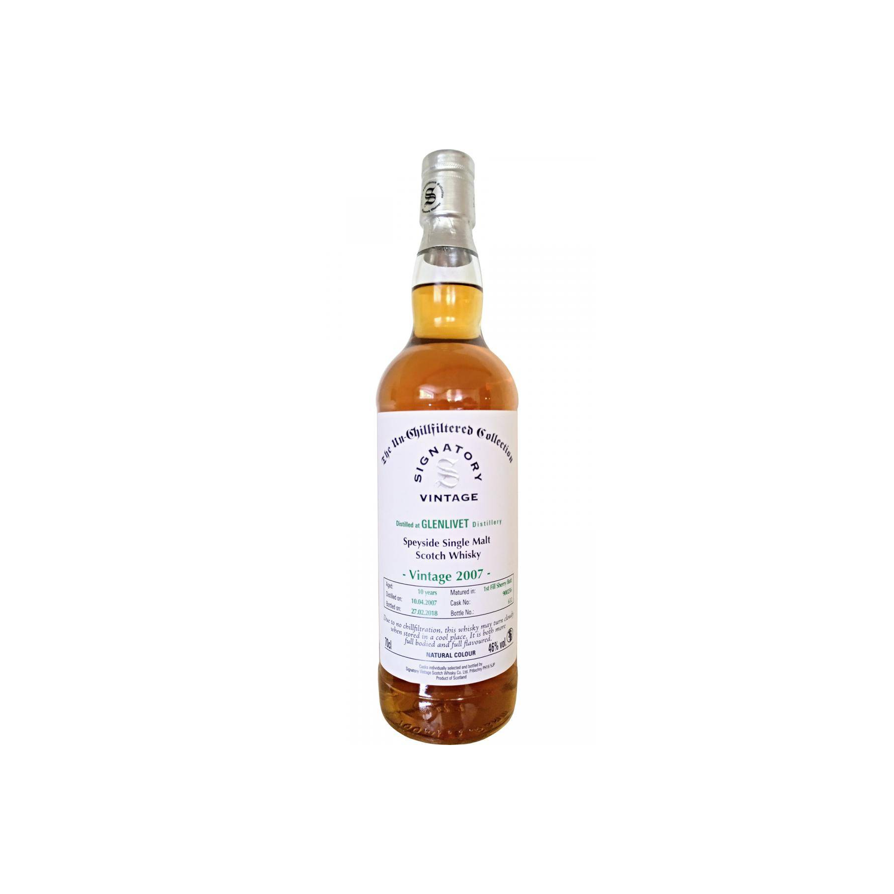The Glenlivet The Un-Chillfiltered Collection 2007 10 Years Single Malt Whisky