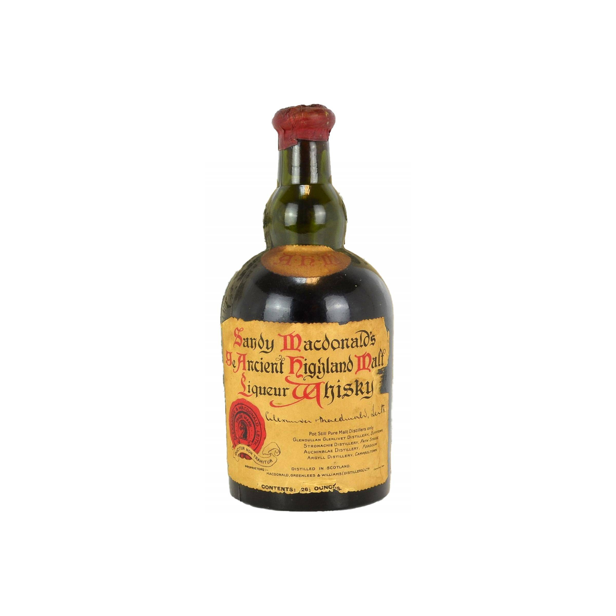 Sandy Macdonald Ye Ancient Highland Malt Liqueur Whisky