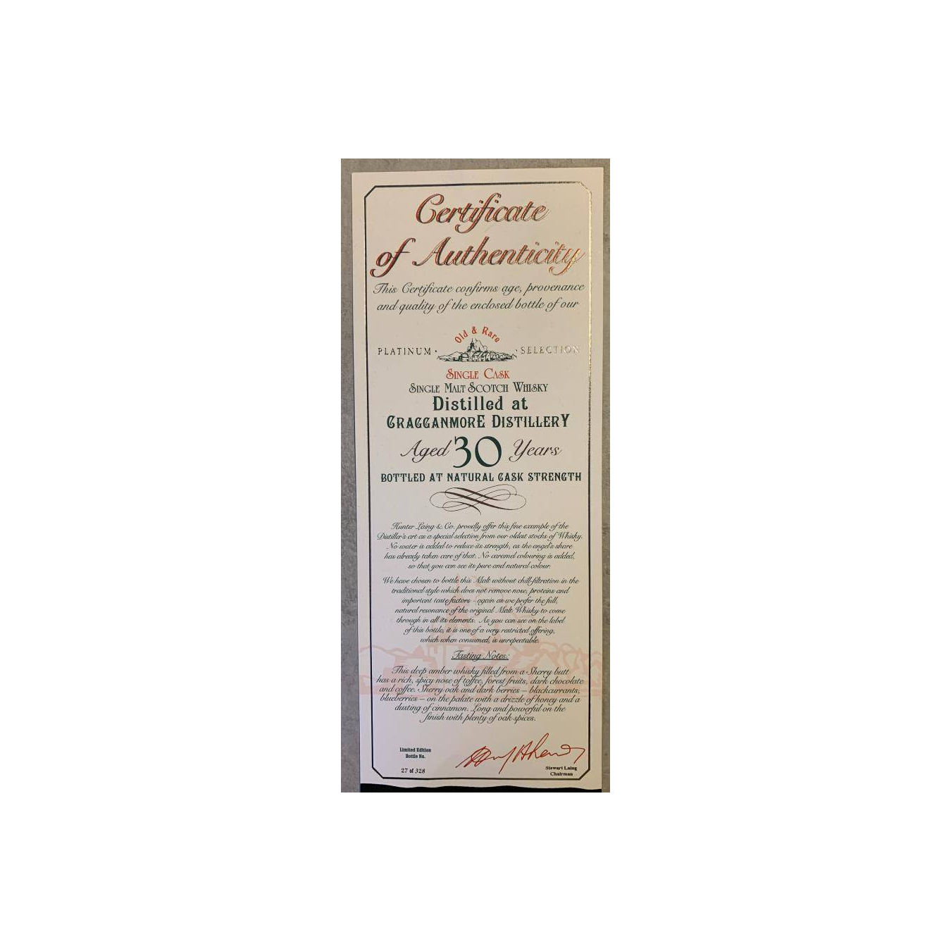 Cragganmore 1989 30 Years Single Malt Whisky 3