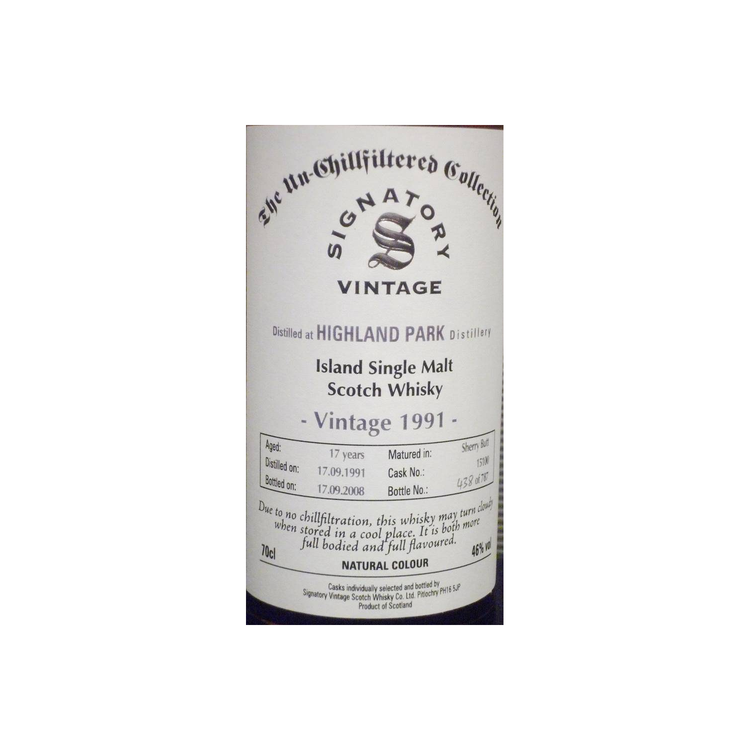 Highland Park The Un-Chillfiltered Collection 1991 17 Years Single Malt Whisky 2