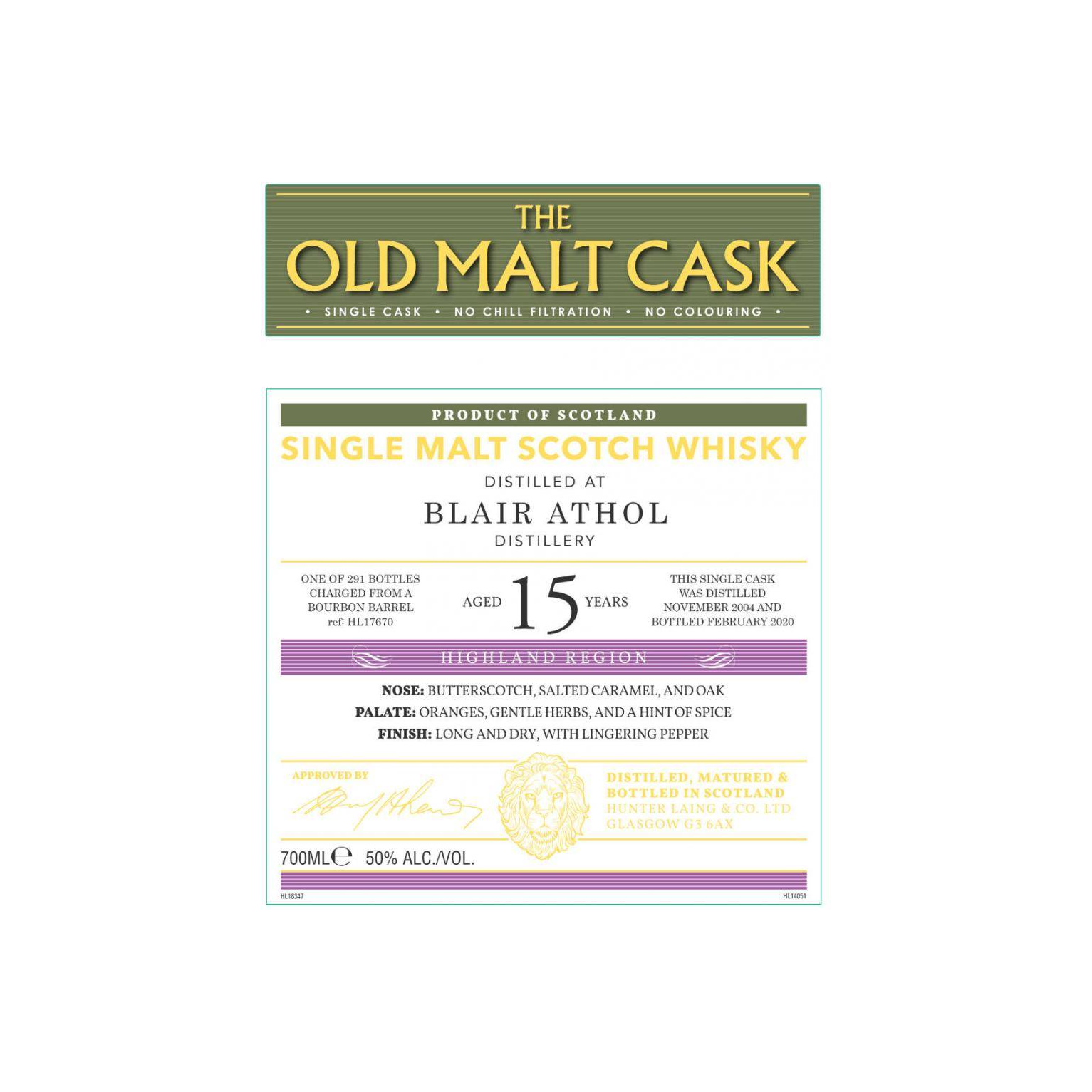 Blair Athol Old Malt Cask 2004 15 Years Single Malt Whisky 3