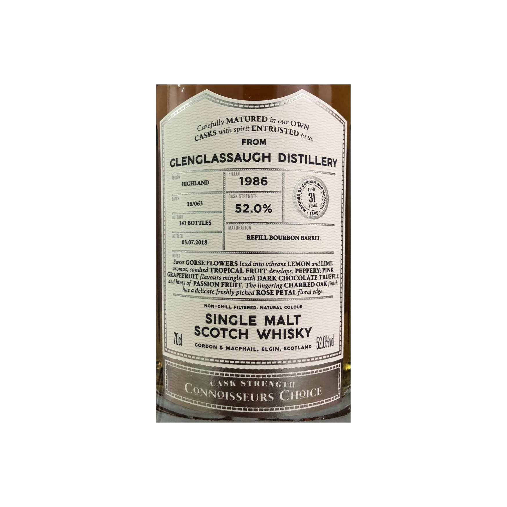 Glenglassaugh Connoisseurs Choice - Cask Strength 1986 31 Years Single Malt Whisky 2