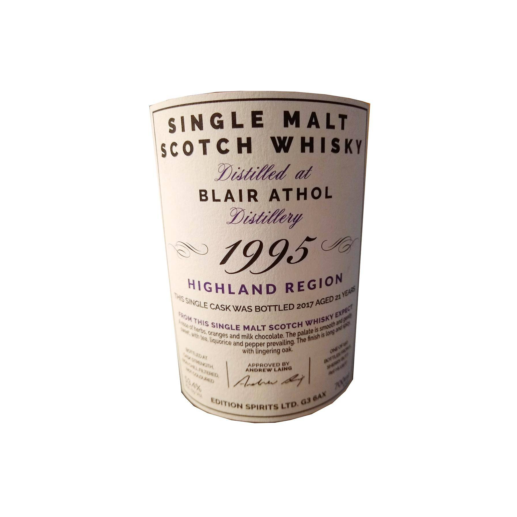 Blair Athol The First Editions 1995 21 Years Single Malt Whisky 2