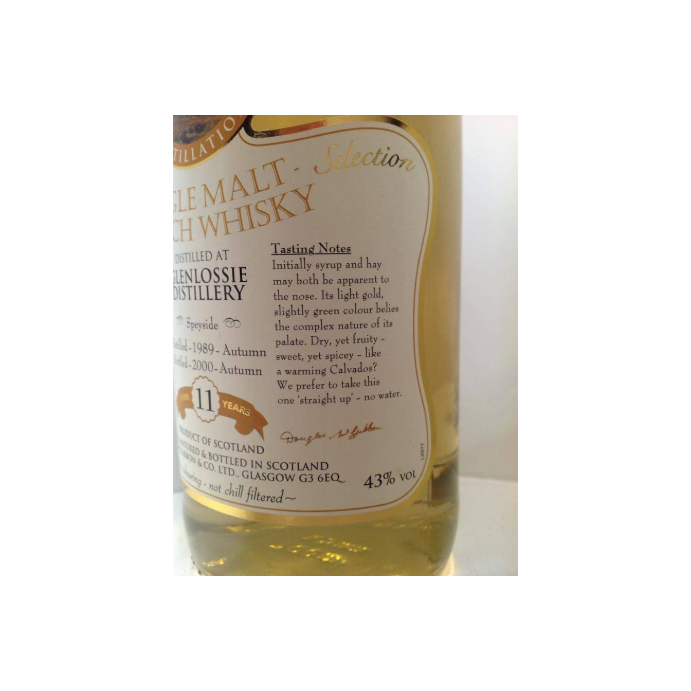 Glenlossie McGibbon's Provenance 1989 11 Years Single Malt Whisky 3
