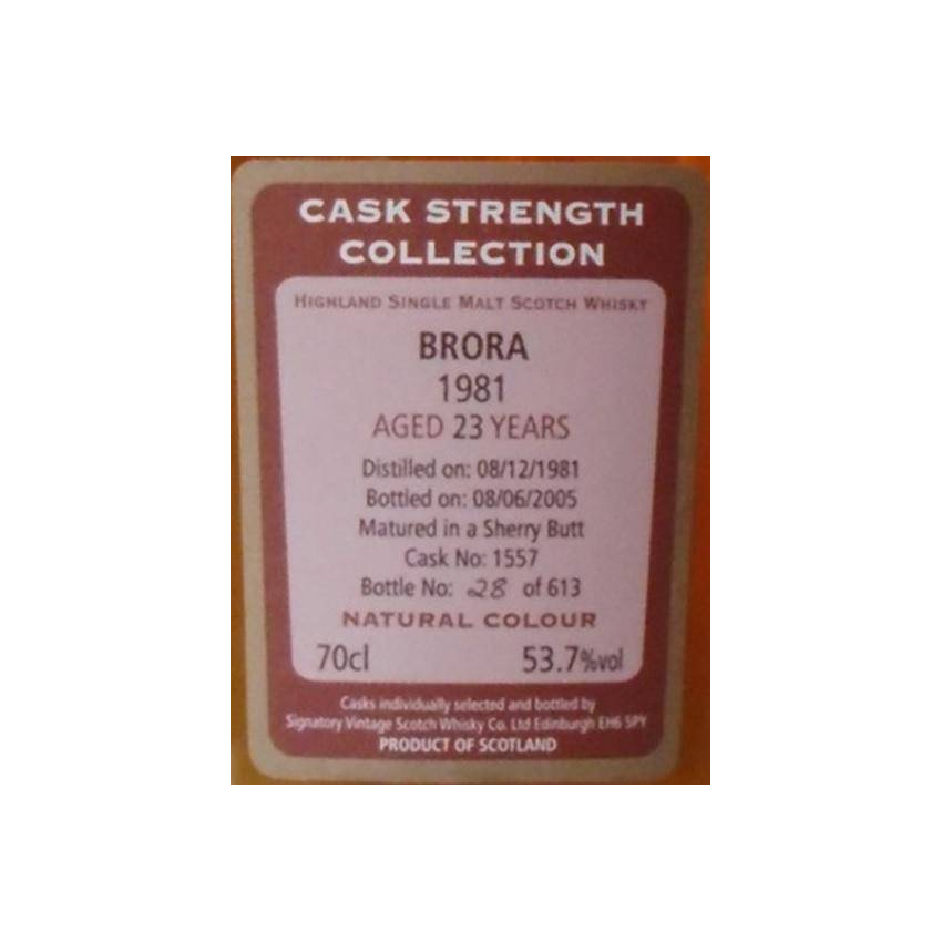 Brora Cask Strength Collection 1981 23 Years Single Malt Whisky 2