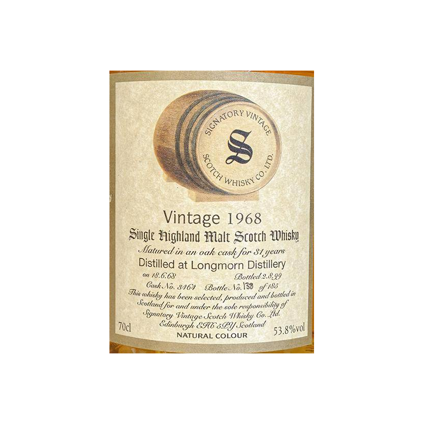 Longmorn Vintage Collection - Dumpy 1968 31 Years Single Malt Whisky 2