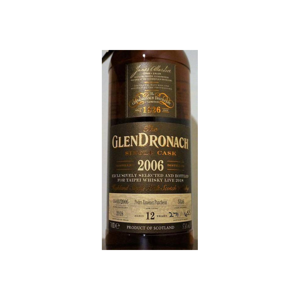 GlenDronach Single Cask 2006 12 Years Single Malt Whisky