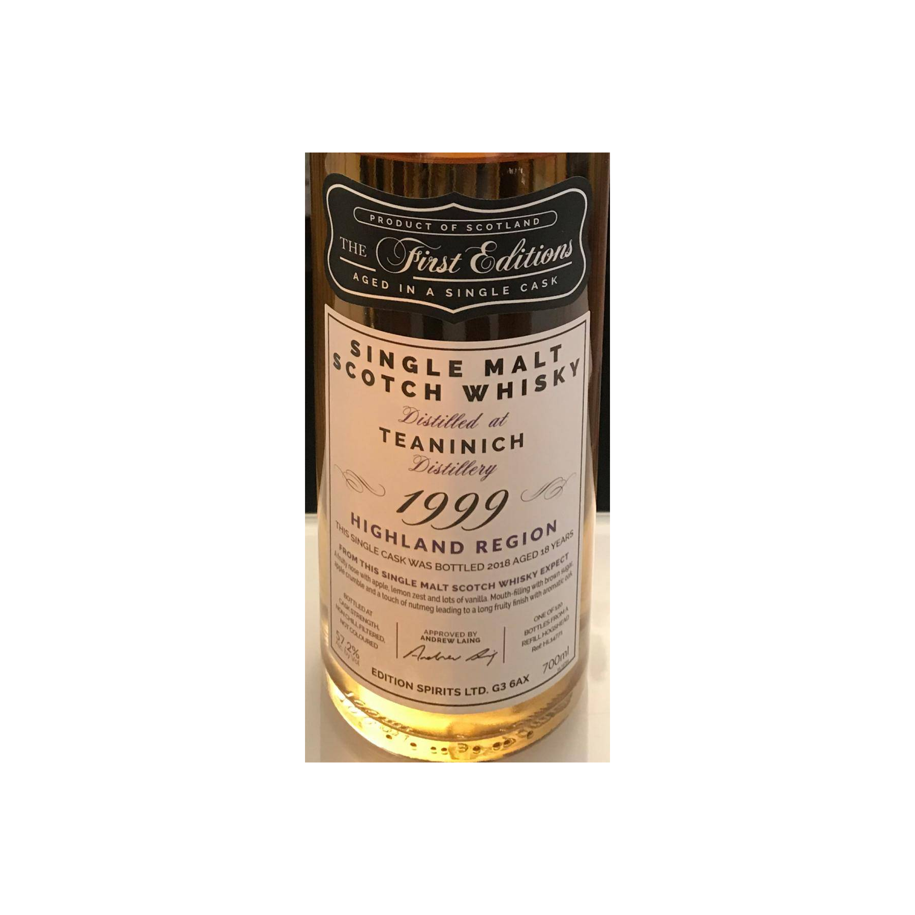 Teaninich The First Editions 1999 18 Years Single Malt Whisky 3