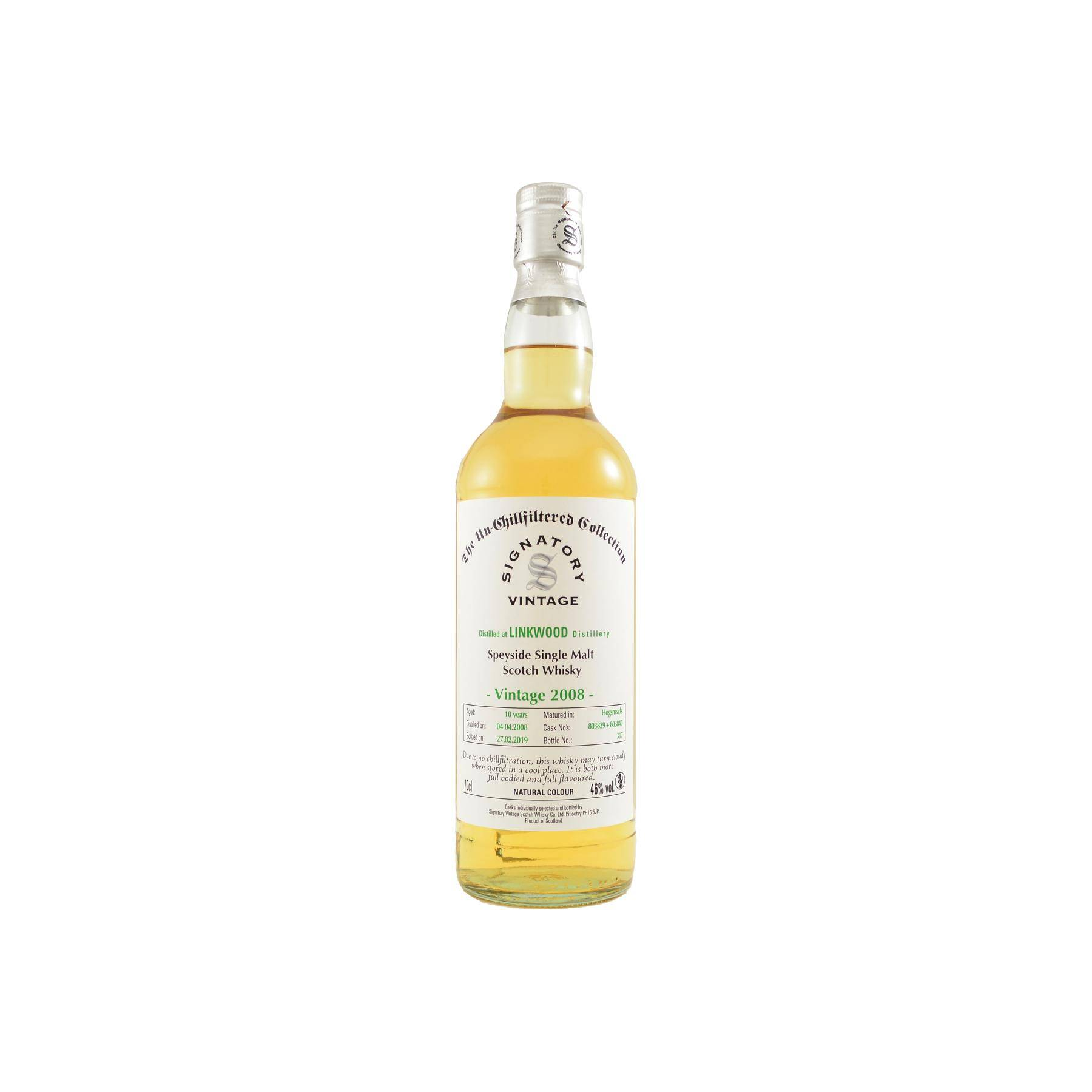 Linkwood The Un-Chillfiltered Collection 2008 10 Years Single Malt Whisky