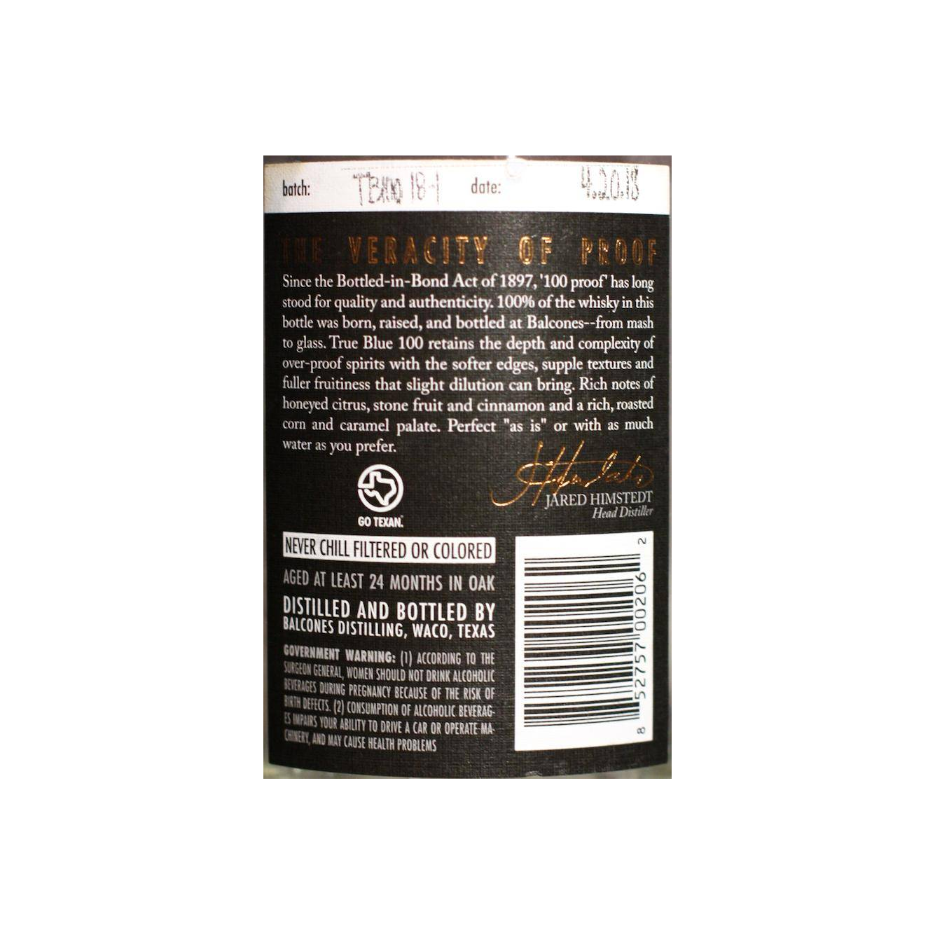 Balcones Corn Whisky 2