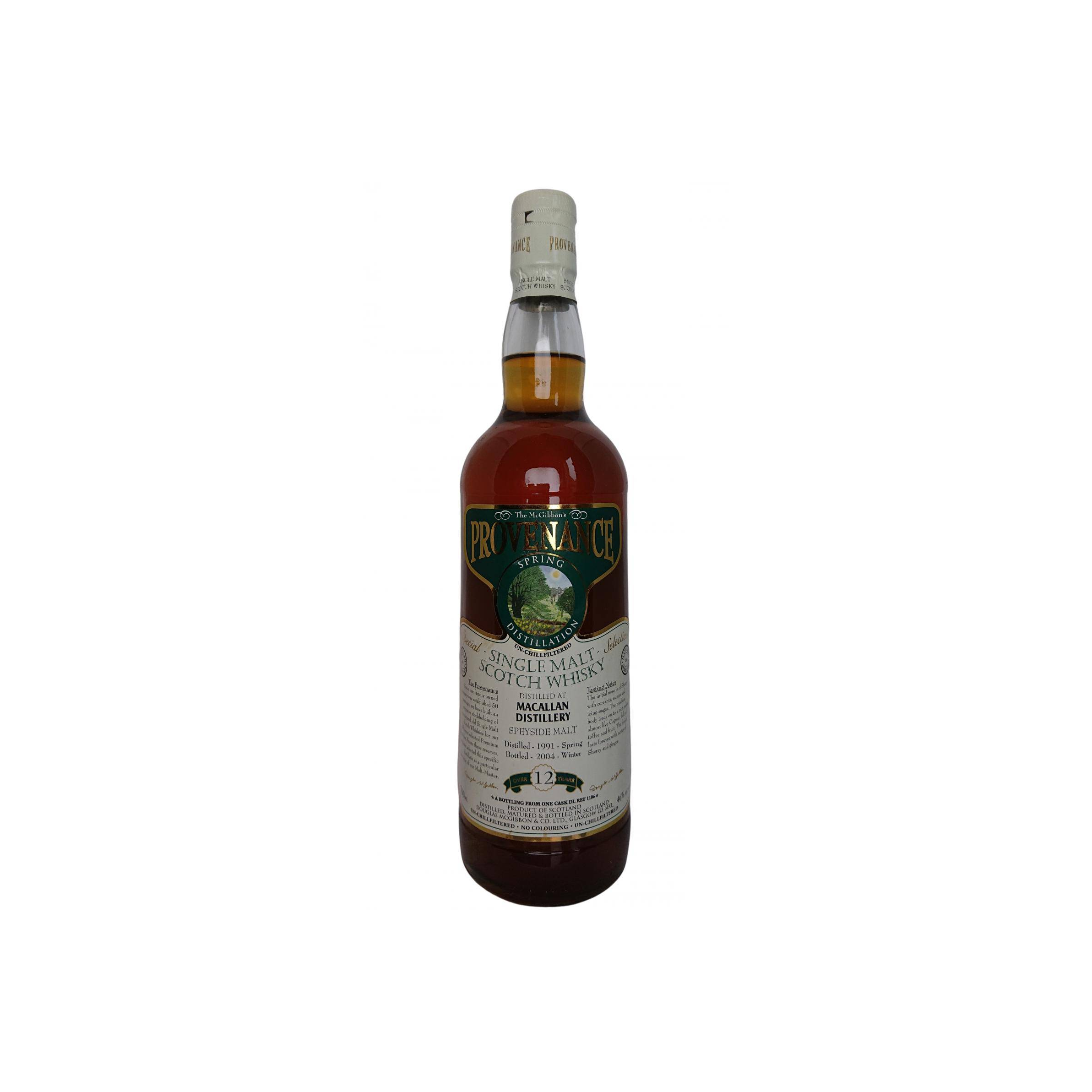 The Macallan McGibbon's Provenance 1991 12 Years Single Malt Whisky