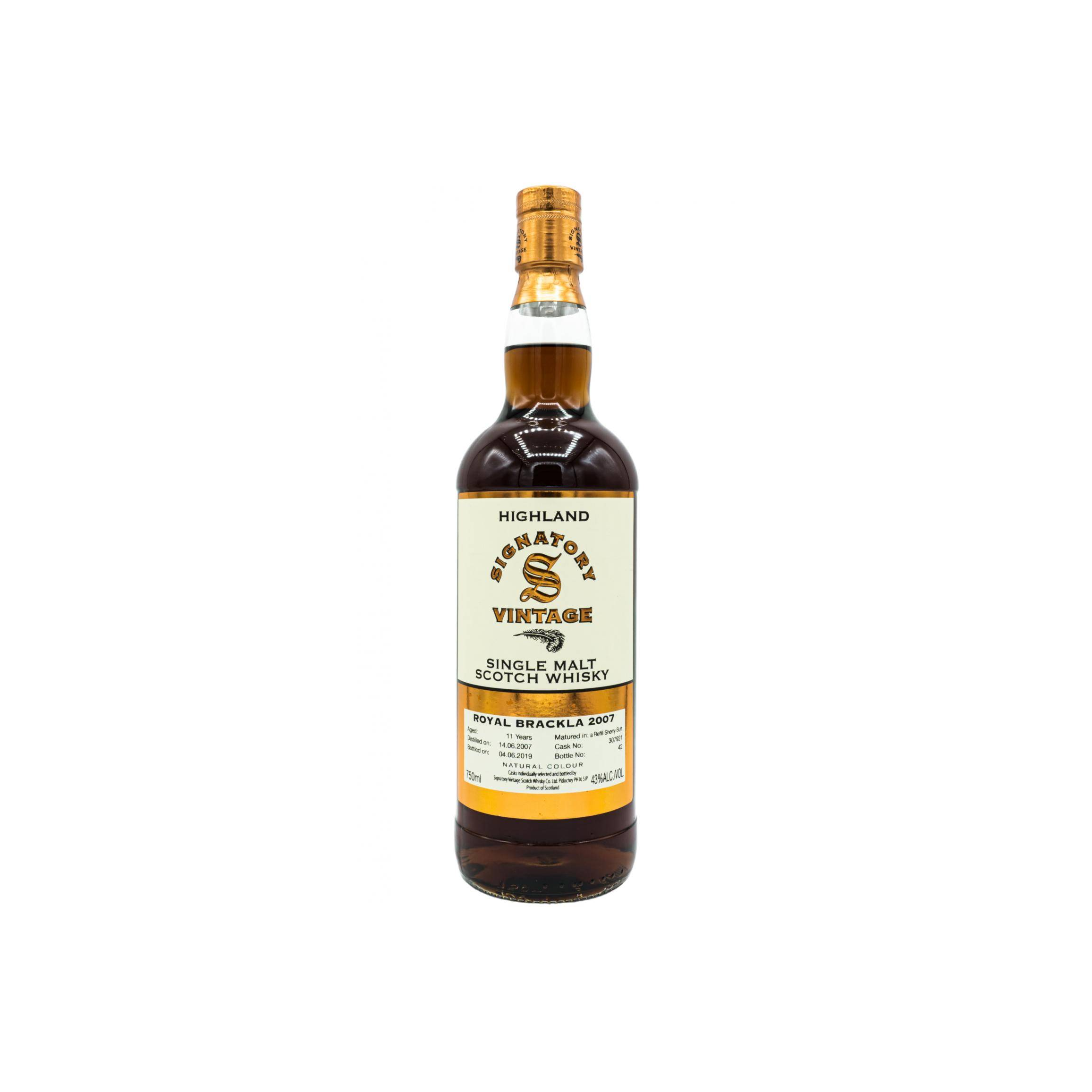 Royal Brackla Vintage Collection 2007 11 Years Single Malt Whisky