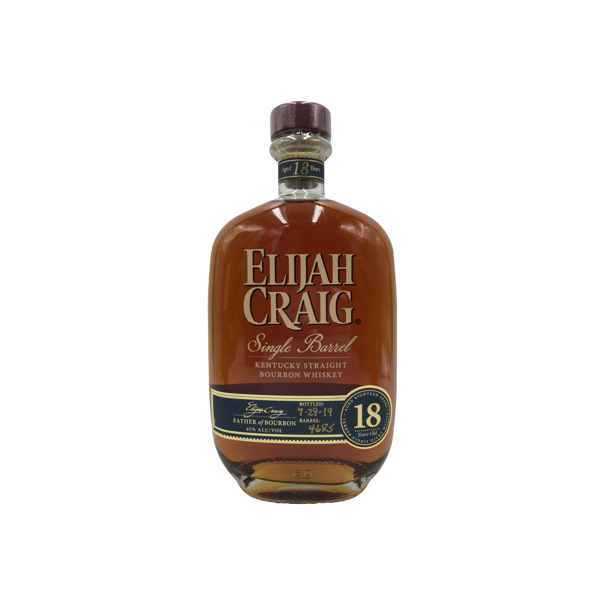 Elijah Craig Single Cask 18 Years Bourbon Whisky