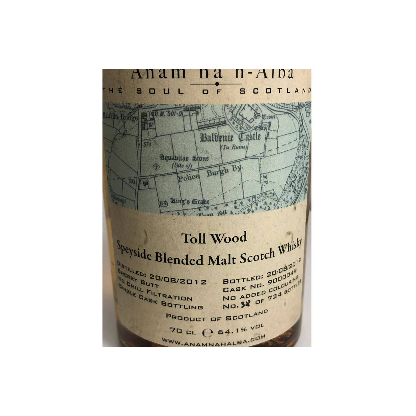 Speyside Blended Malt Scotch Whisky Toll Wood 2012 ANHA 2
