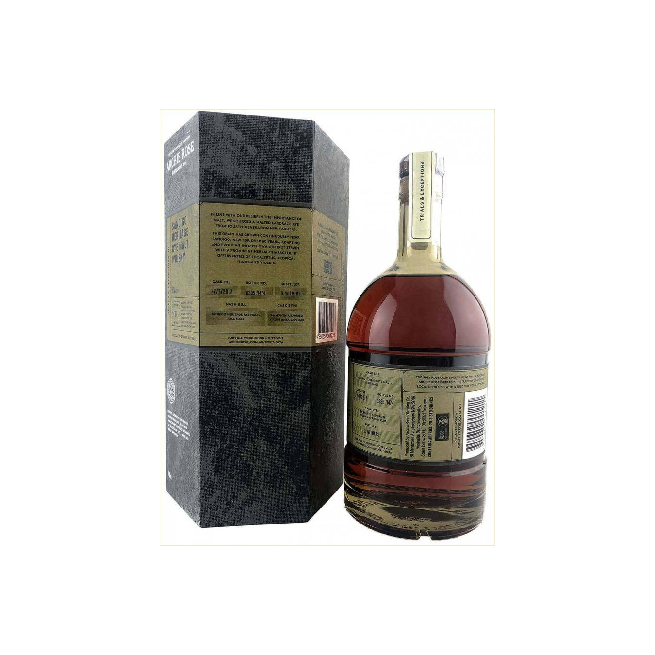Archie Rose Sandigo Heritage Rye Malt Whisky 3