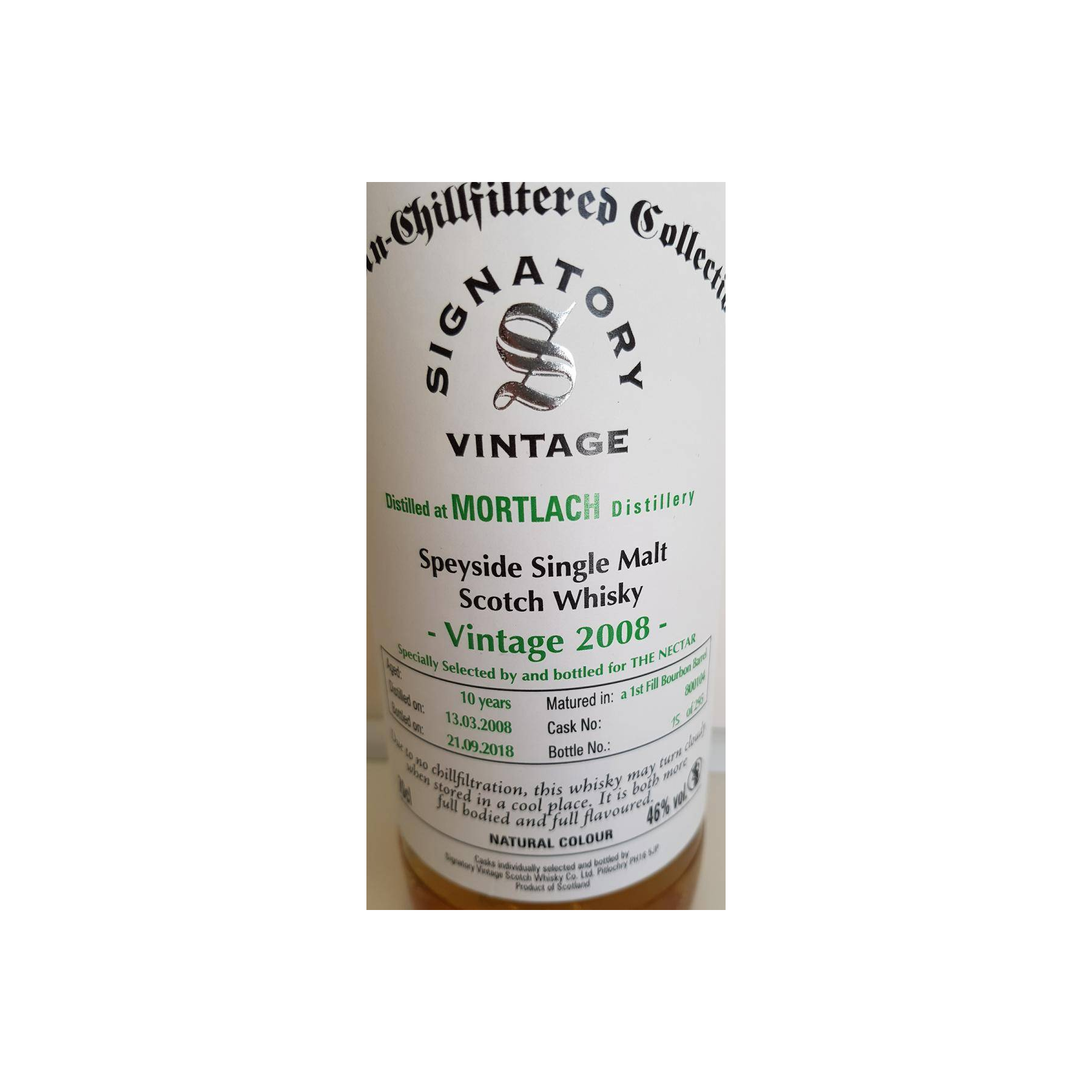 Mortlach The Un-Chillfiltered Collection 2008 10 Years Single Malt Whisky 2