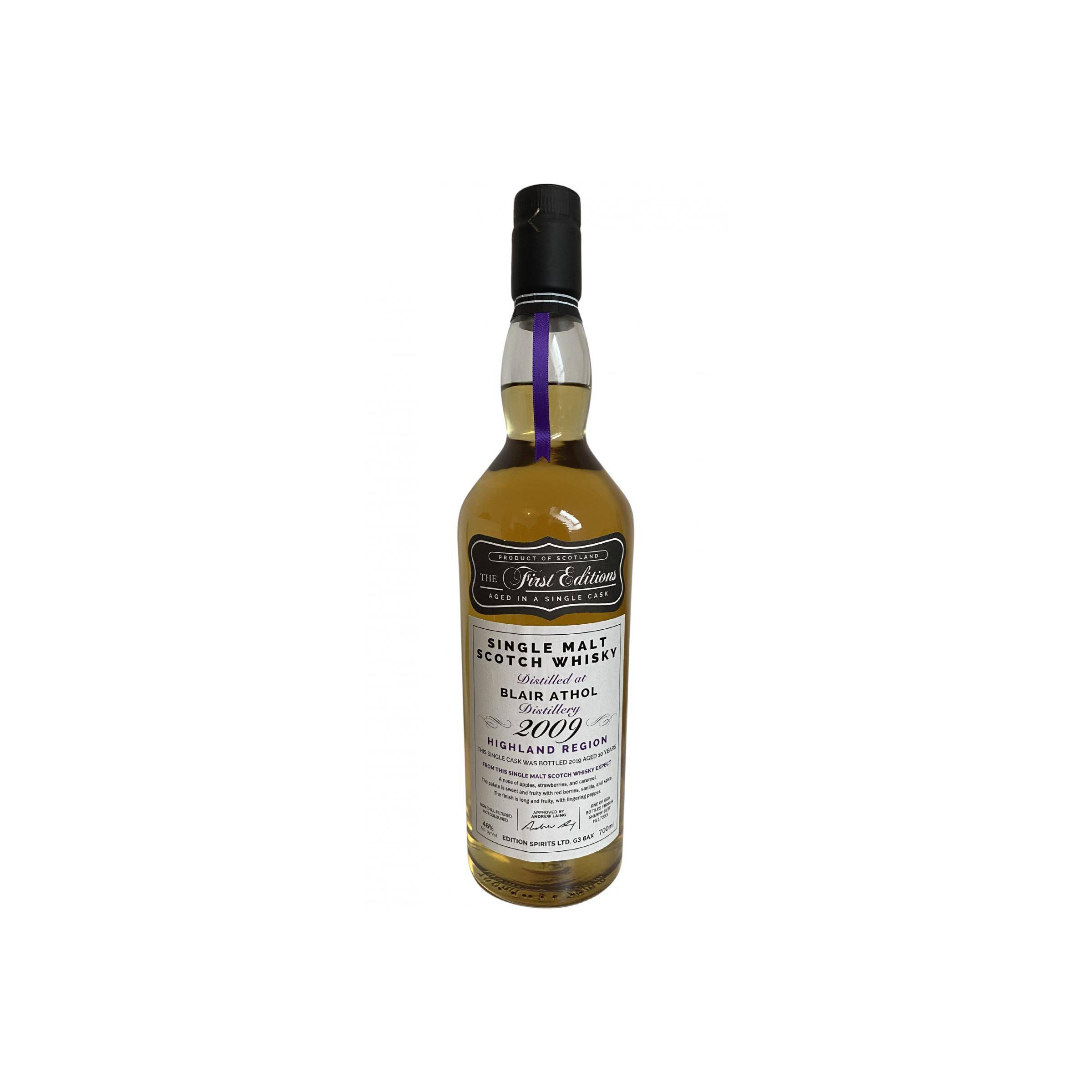 Blair Athol The First Editions 2009 10 Years Single Malt Whisky