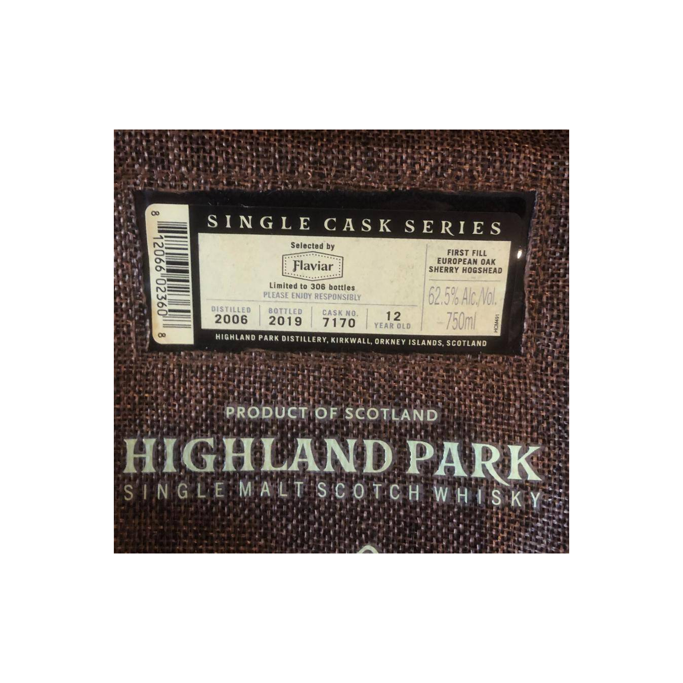 Highland Park Single Cask 2006 12 Years Single Malt Whisky