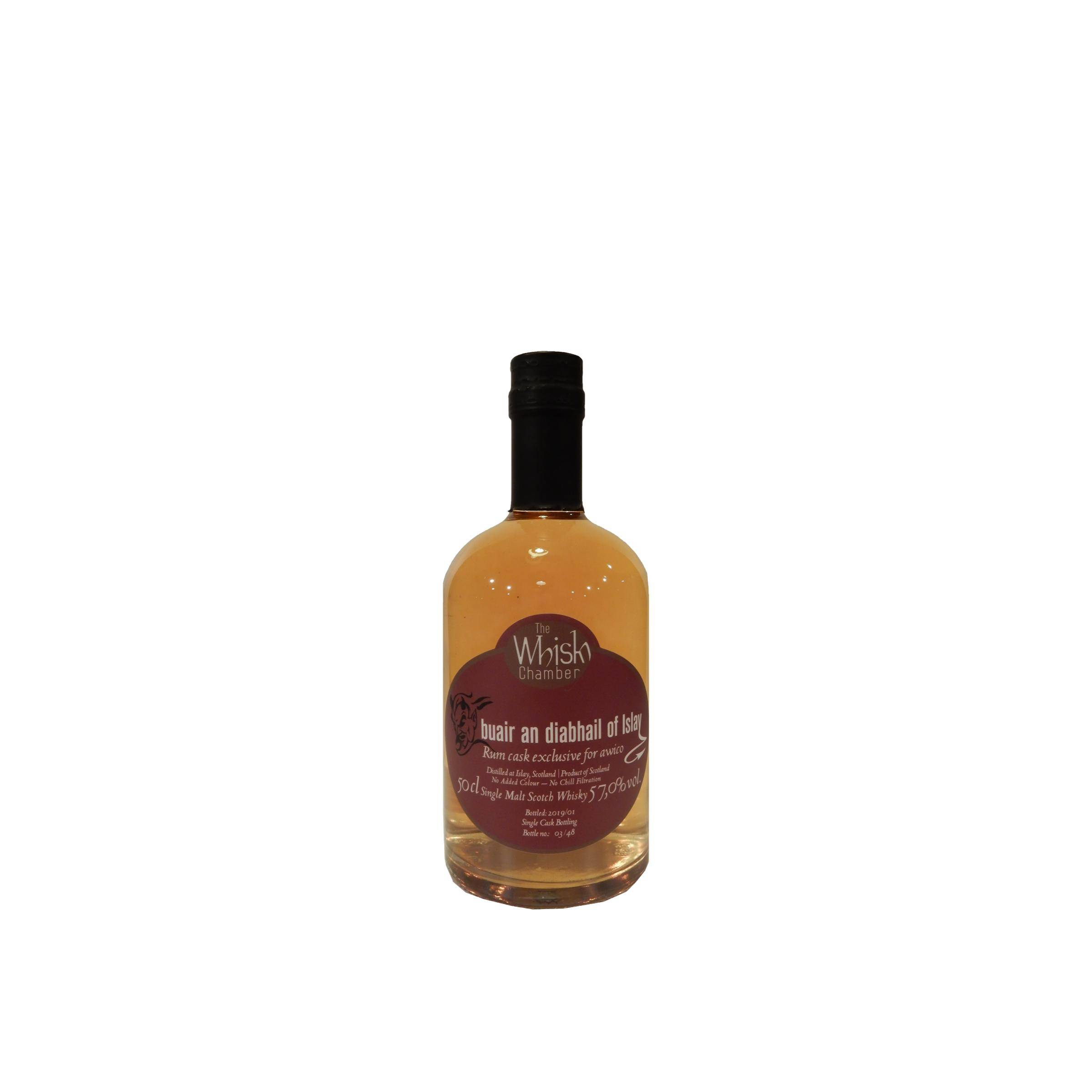 buair an diabhail of Islay Rum cask exclusive for awico