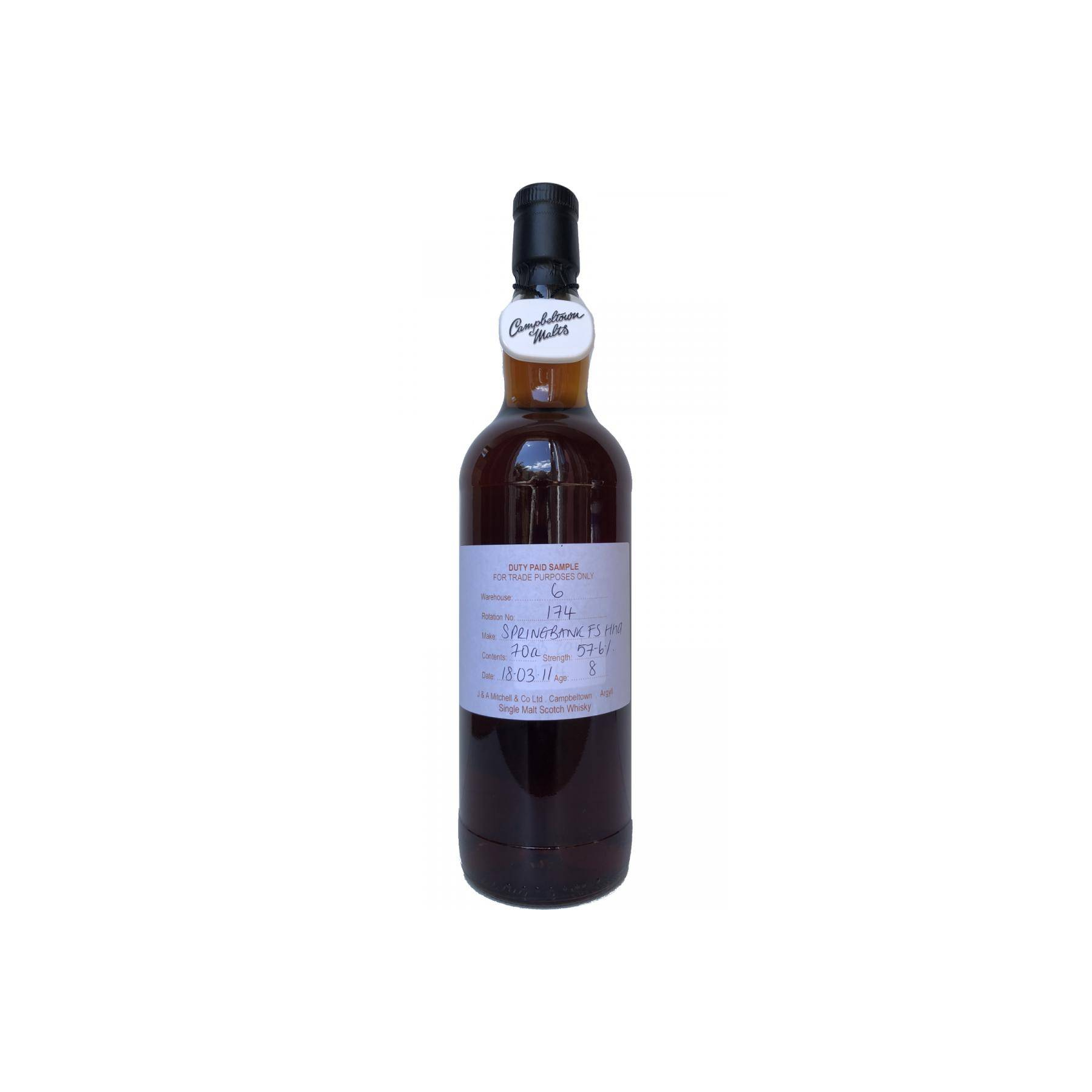 Springbank Duty Paid Sample - For Trade Purposes Only 2011 8 Years Single Malt Whisky