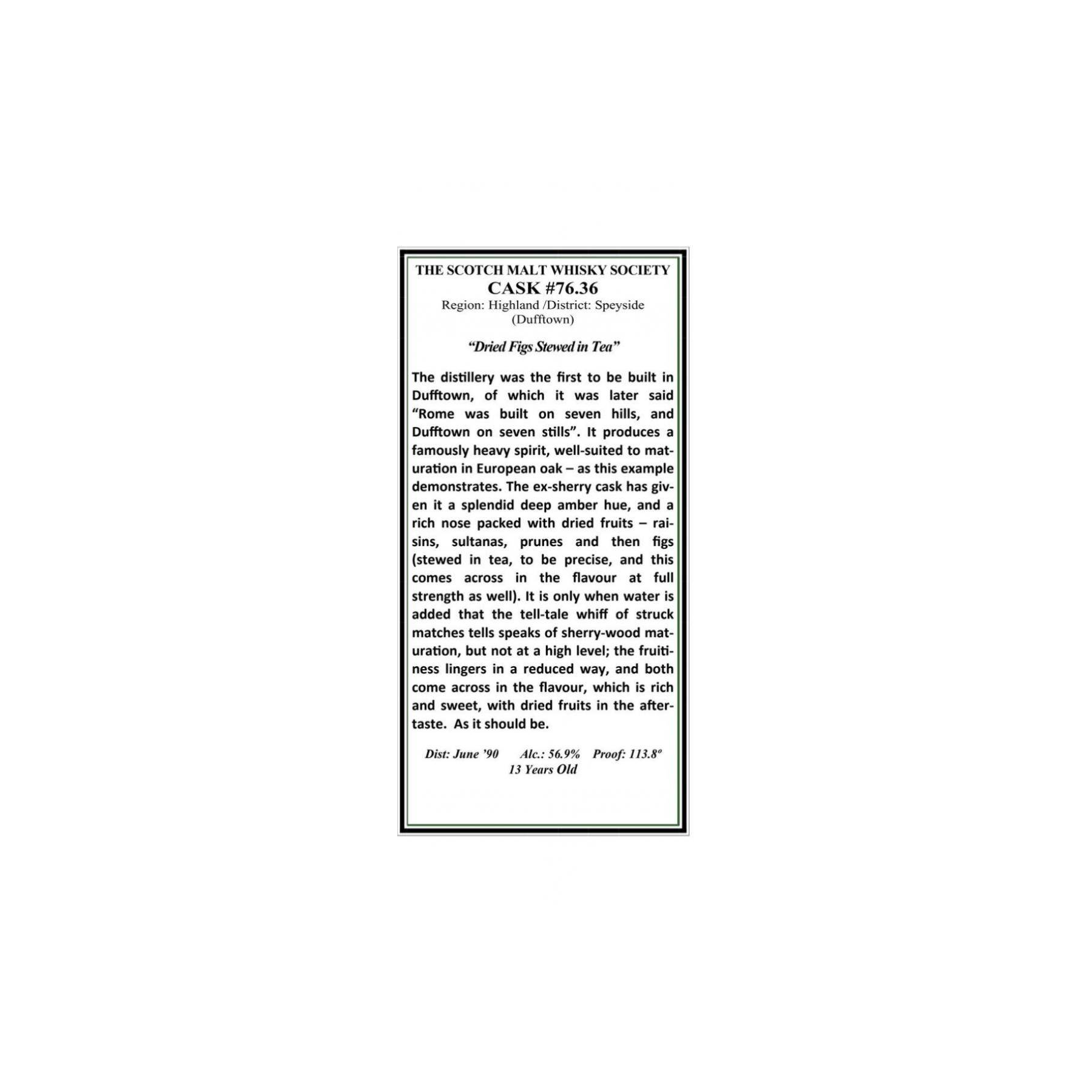 The Scotch Malt Whisky Society 1990 13 Years Single Malt Whisky