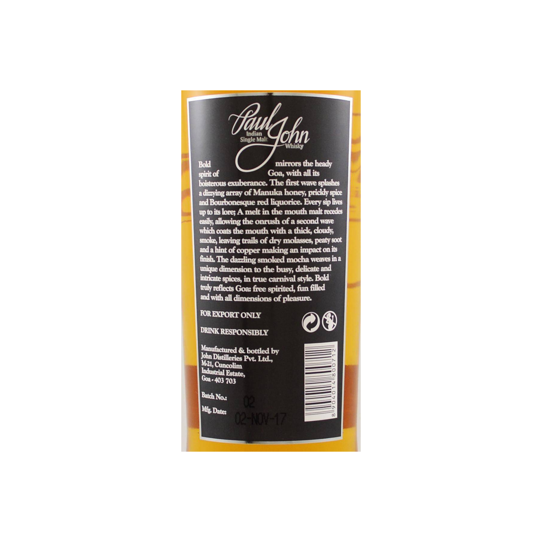 Paul John Single Malt Whisky 2
