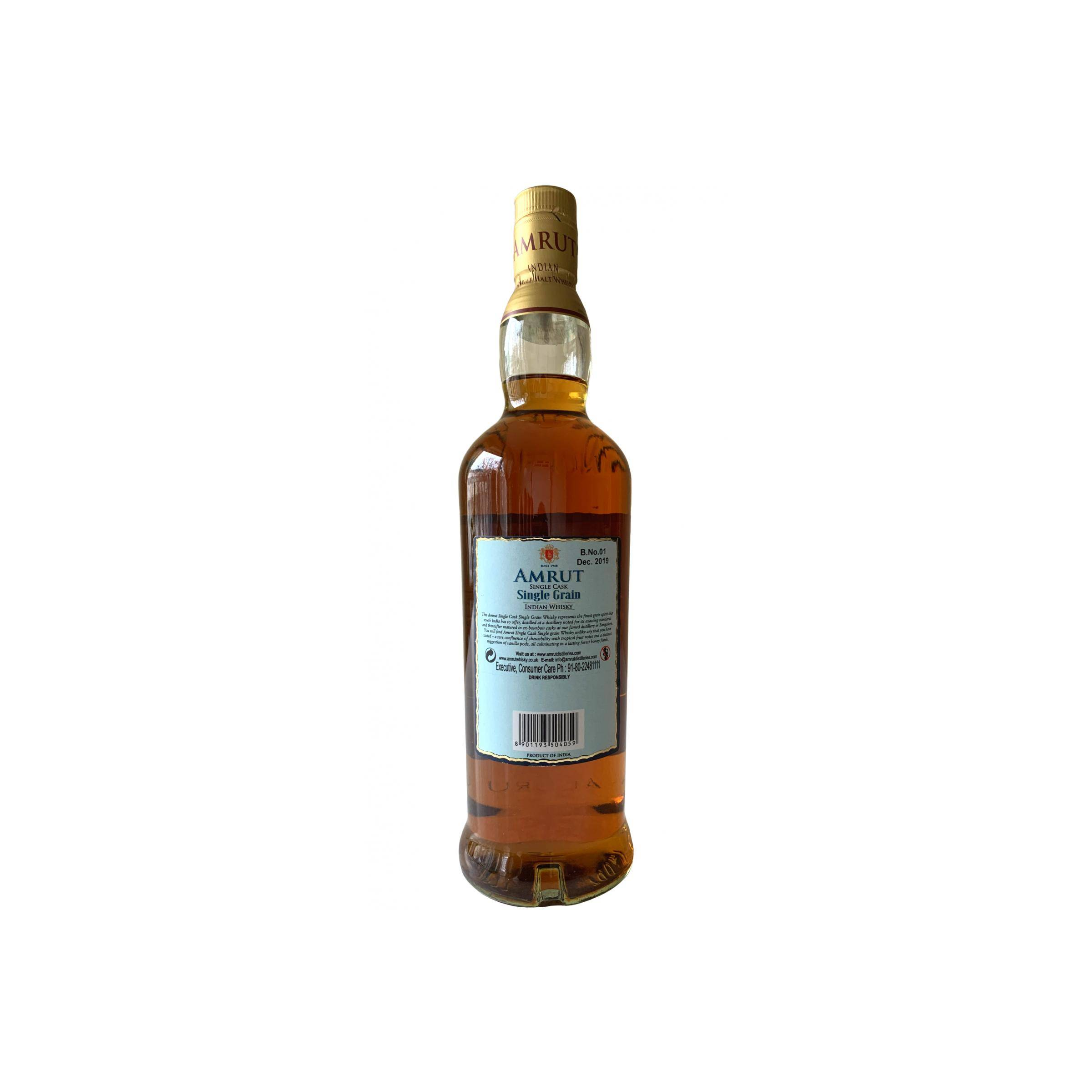 Amrut Single Cask 2012 7 Years Single Grain Whisky 2