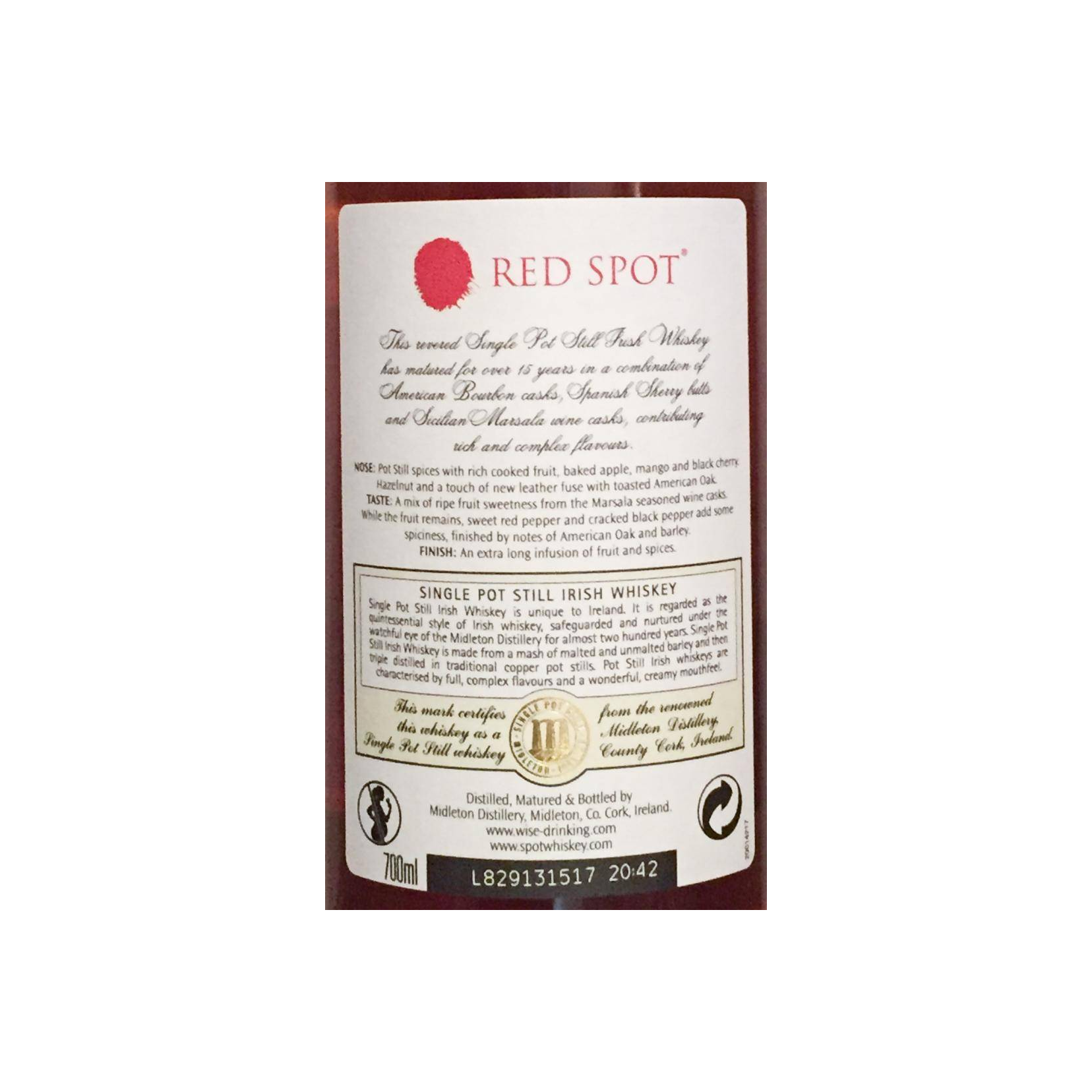 Red Spot 15 Years Single Pot Still Whisky 2