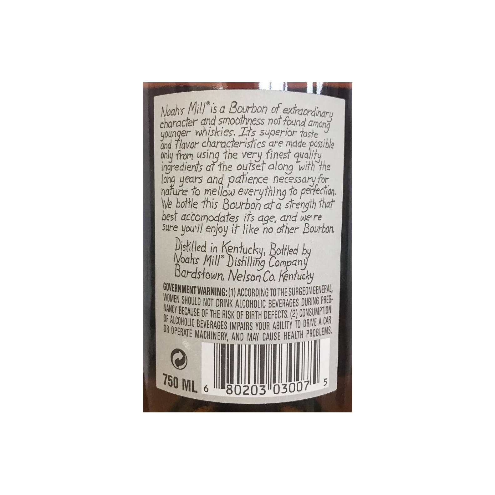 Noah's Mill Genuine Bourbon Whiskey 3