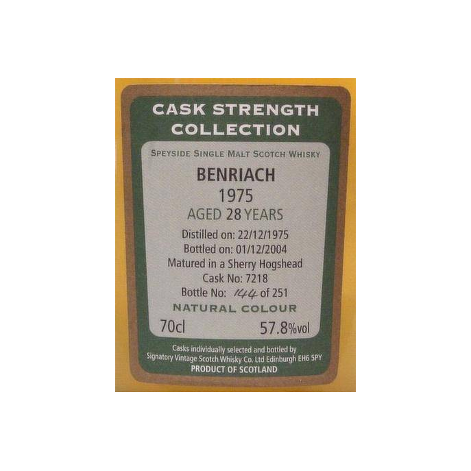 BenRiach Cask Strength Collection 1975 28 Years Single Malt Whisky 3