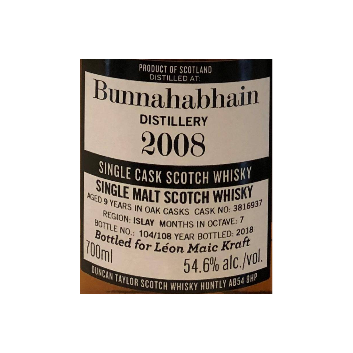 Bunnahabhain The Octave 2008 9 Years Single Malt Whisky 2