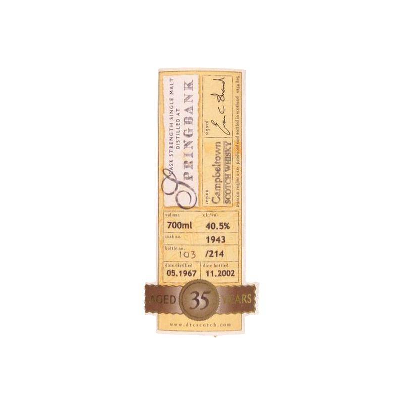 Springbank 1967 35 Years Single Malt Whisky 3