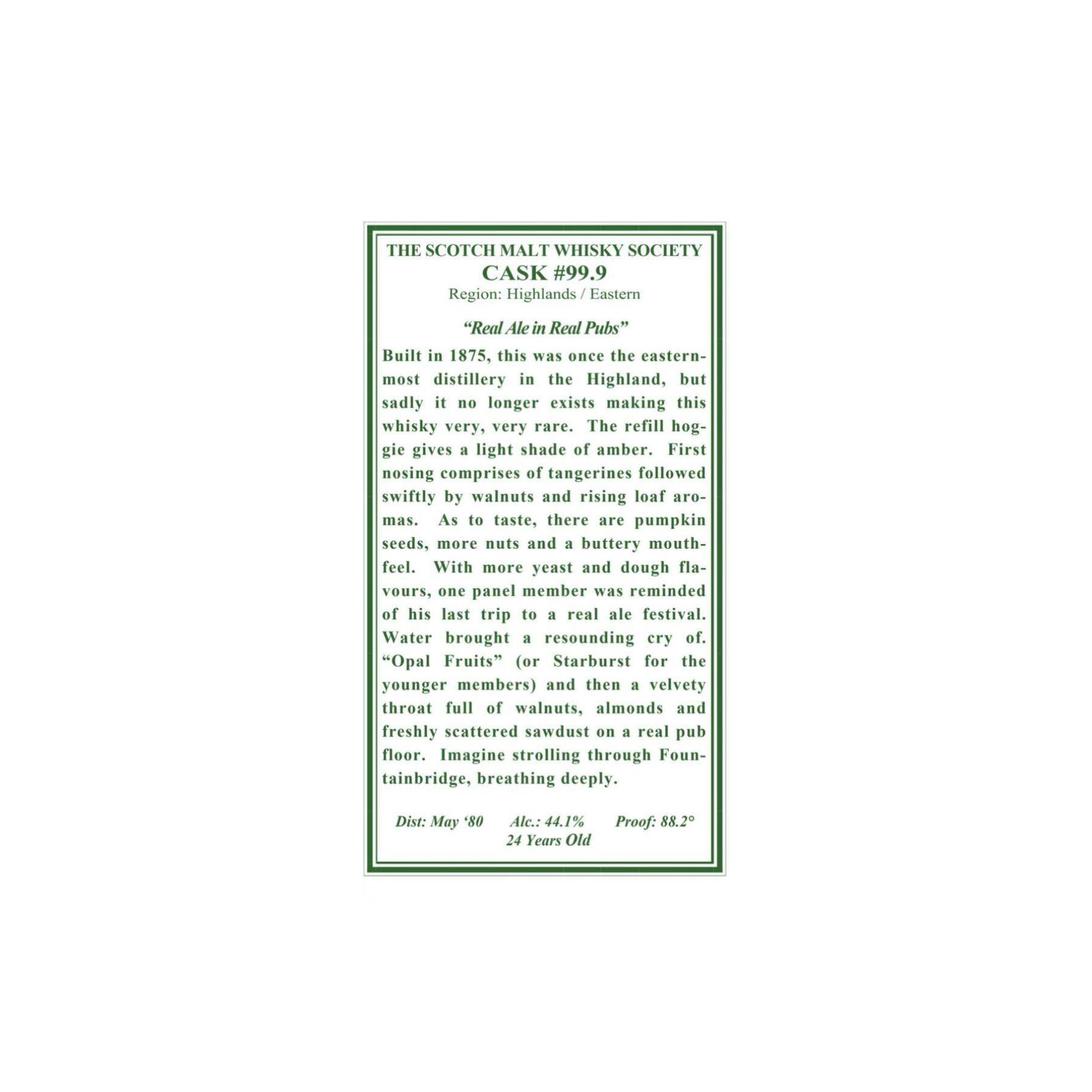 The Scotch Malt Whisky Society 1980 24 Years Single Malt Whisky