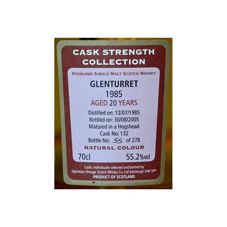 The Glenturret Cask Strength Collection 1985 20 Years Single Malt Whisky