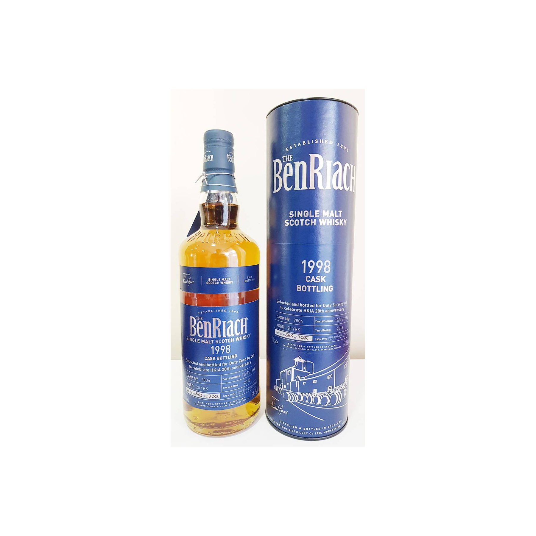 BenRiach Individual Cask Bottling 1998 20 Years Single Malt Whisky 3