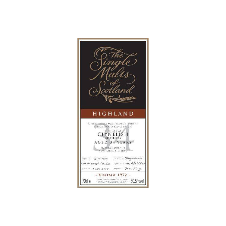 Clynelish The Single Malts of Scotland 1972 34 Years Single Malt Whisky 2
