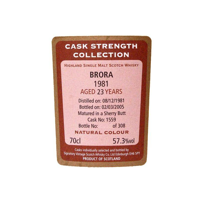 Brora Cask Strength Collection 1981 23 Years Single Malt Whisky 2