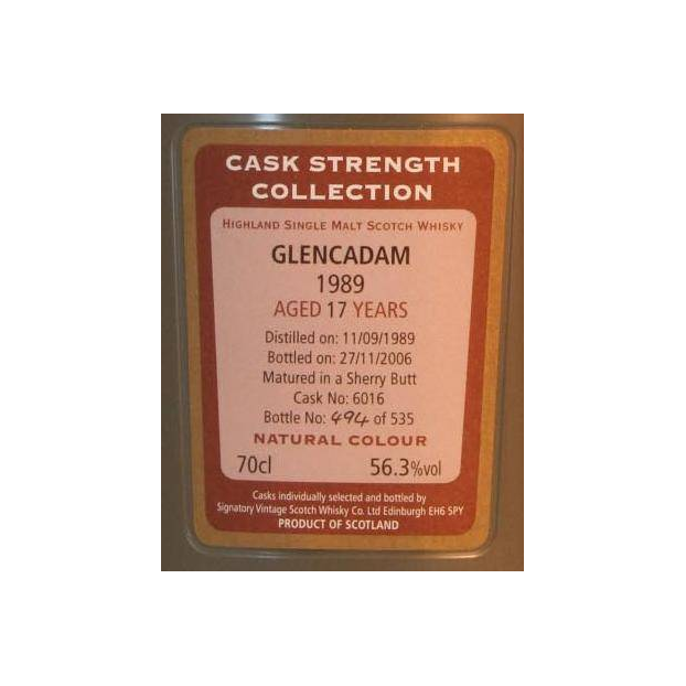 Glencadam Cask Strength Collection 1989 17 Years Single Malt Whisky 2