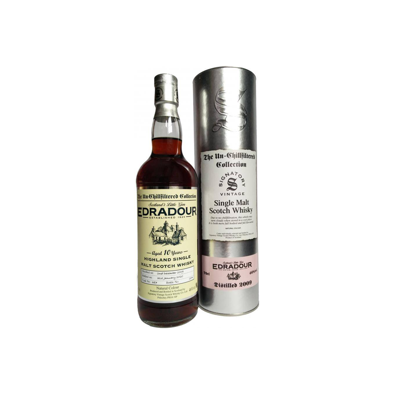 Edradour The Un-Chillfiltered Collection 2009 10 Years Single Malt Whisky 2